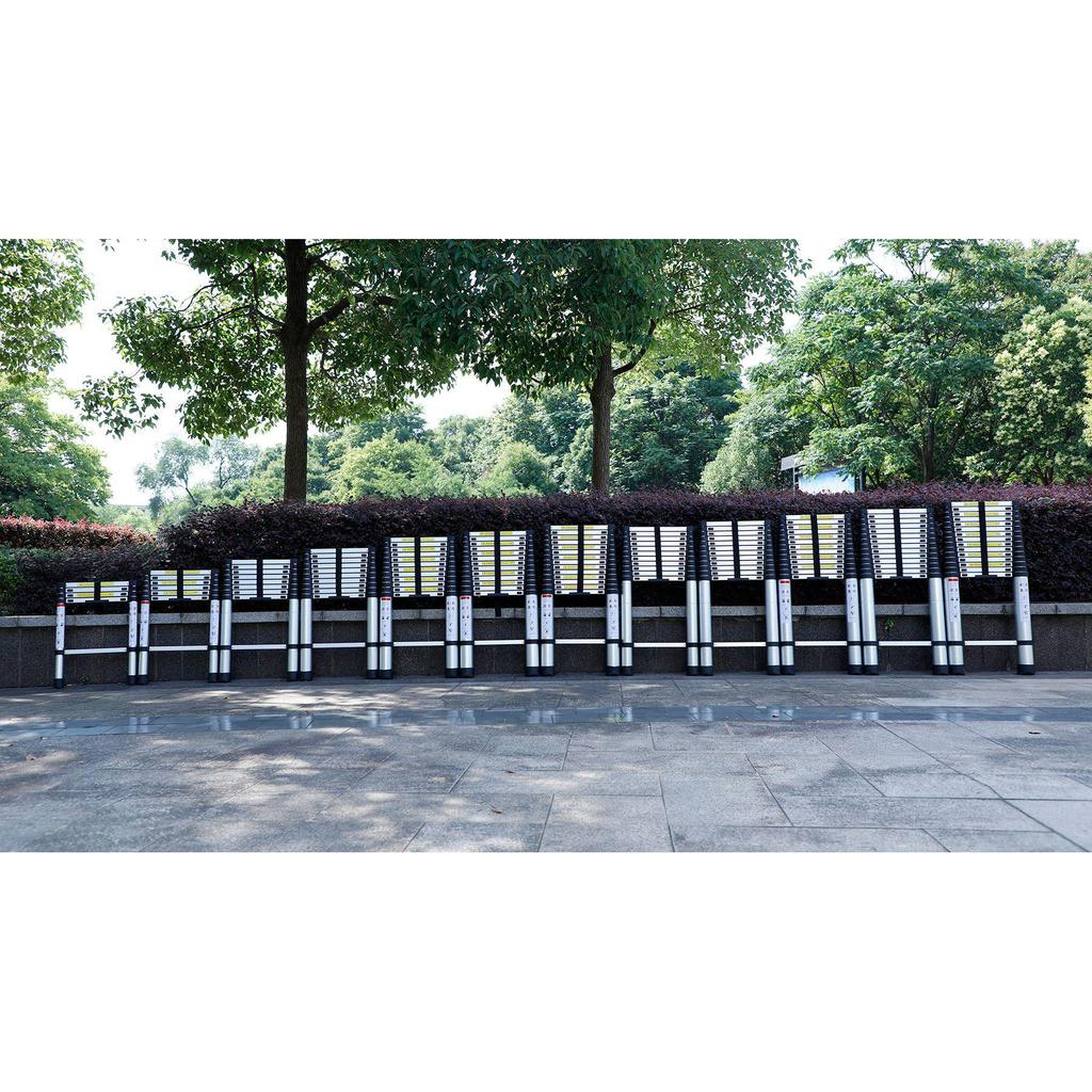 Portable Aluminum Alloy Folding Telescopic Ladder - Single-Sided Household Use