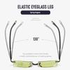 Neutral Fashion Rimless Progressive Multifocal Reading Glasses HD Night Vision Anti-blue Light Presbyopia Glasses