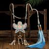 Chinese Style Embroidered Butterfly Wreath Necklace Super Fairy Tassel Pendant Horse Face Skirt Accessories
