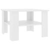 White Coffee Table 60 X 60 X 42 Cm Particleboard