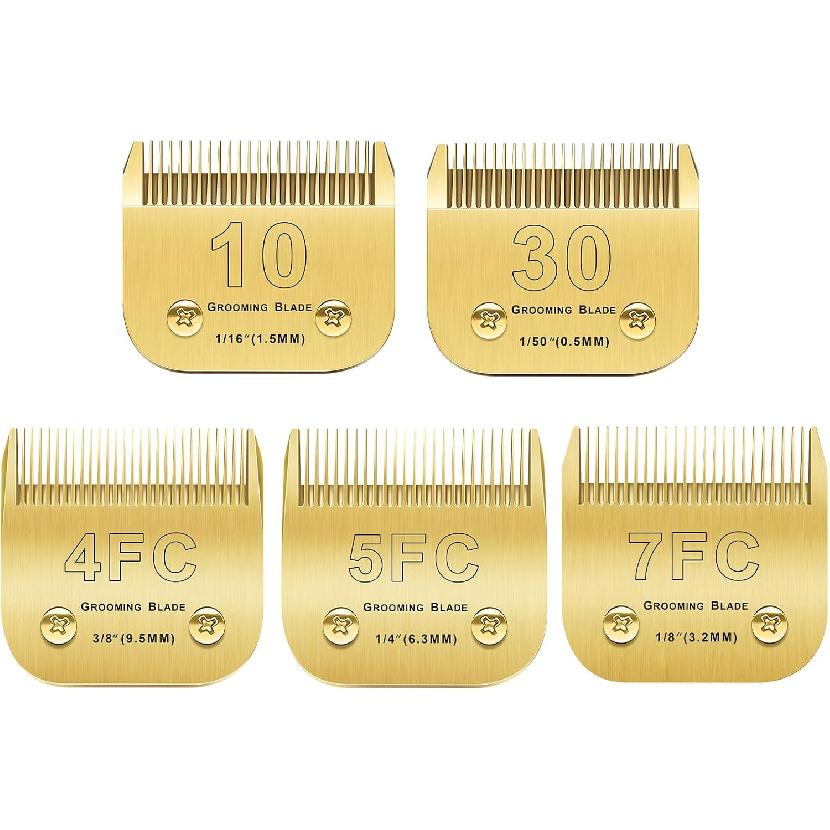 40 Blades Dog Grooming Blades Compatible with Andis/Oster A5/Wahl KM-10 Series Dog Clippers Replacement Blades,Detachable Dog Clipper