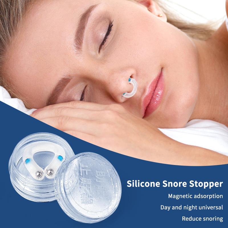 

Silicone Magnetic Anti Snoring Nasal Dilator Stop Snore Nose Clip Aid Easy Breathe Improve Sleeping For Men/Women Beauty Health one size