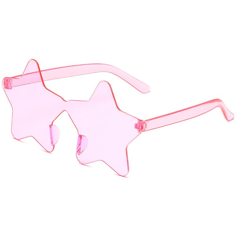 Trendy Multi-Color Star Frameless Sunglasses for Parties & Beach