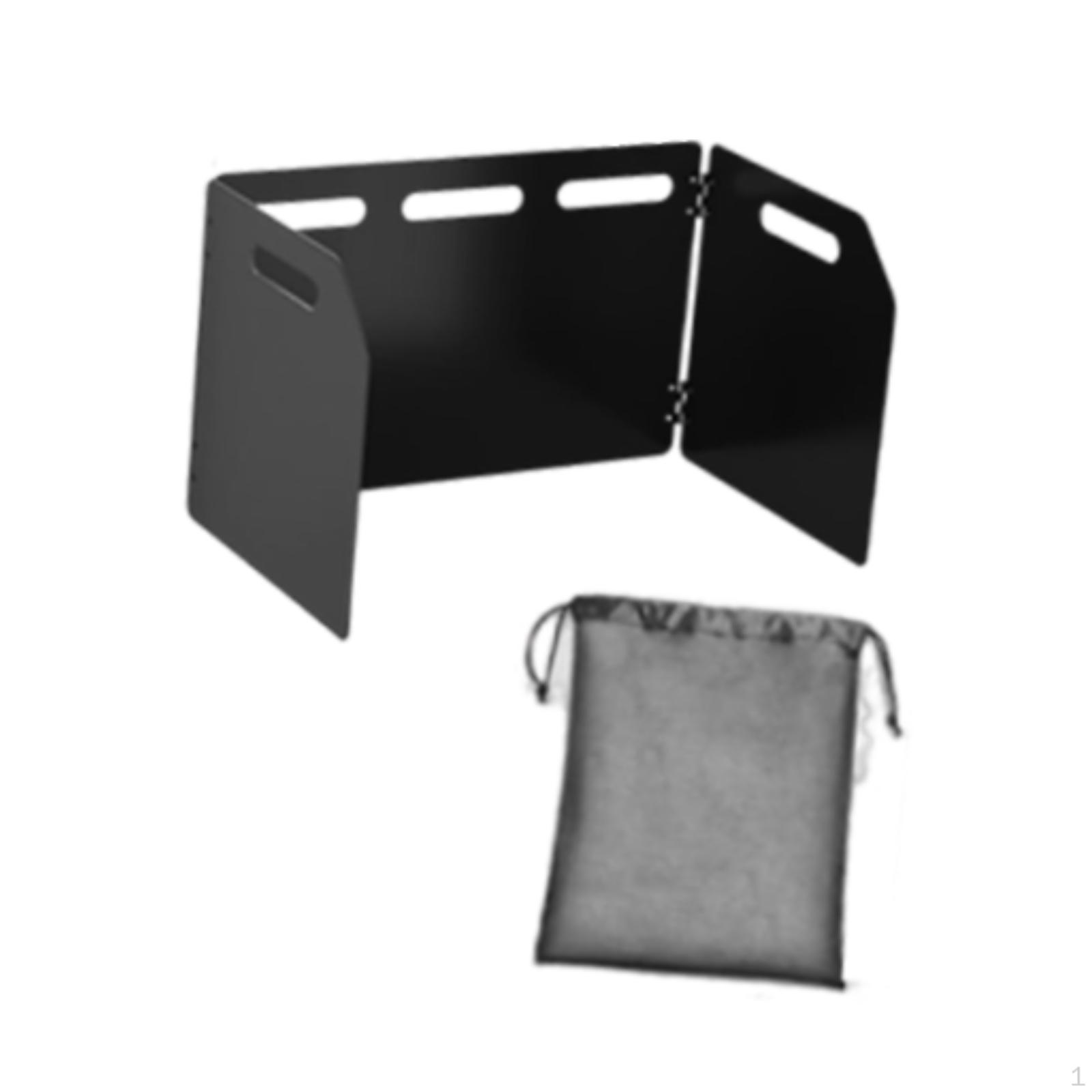 

Ветрозащитный экран для кемпинговой печи, уличный ветрозащитный экран, складной, удобный, компактный, прочный, с возможностью переноски 41x24.8x25cm