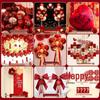 Da Li Red Wedding Balloons - Engagement & Wedding Decoration Supplies with Double Happiness Theme