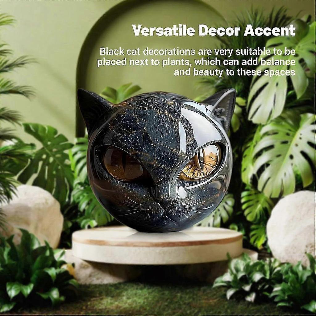 Luxury Black Cat Stone Sculpture  Elegant Home Dcor & Gift-Ready Art Piece, Mementofor Mini Tiny Cat, Gifts for Cat Lovers Women Men