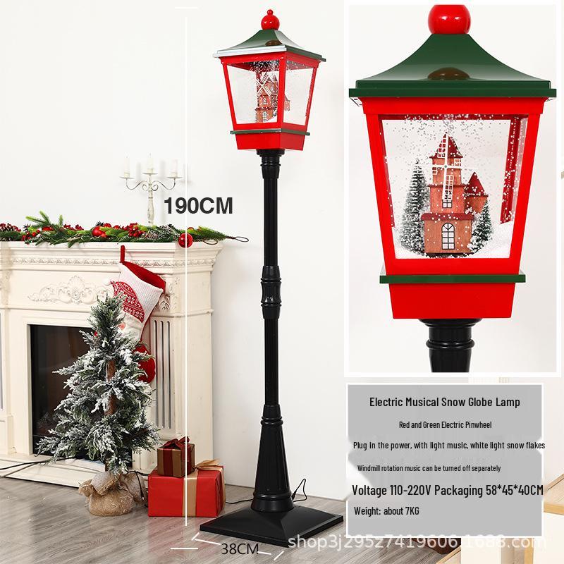 European Snowfall Music Lamp: Christmas Gift & Ornament for Living Room or Mall Display