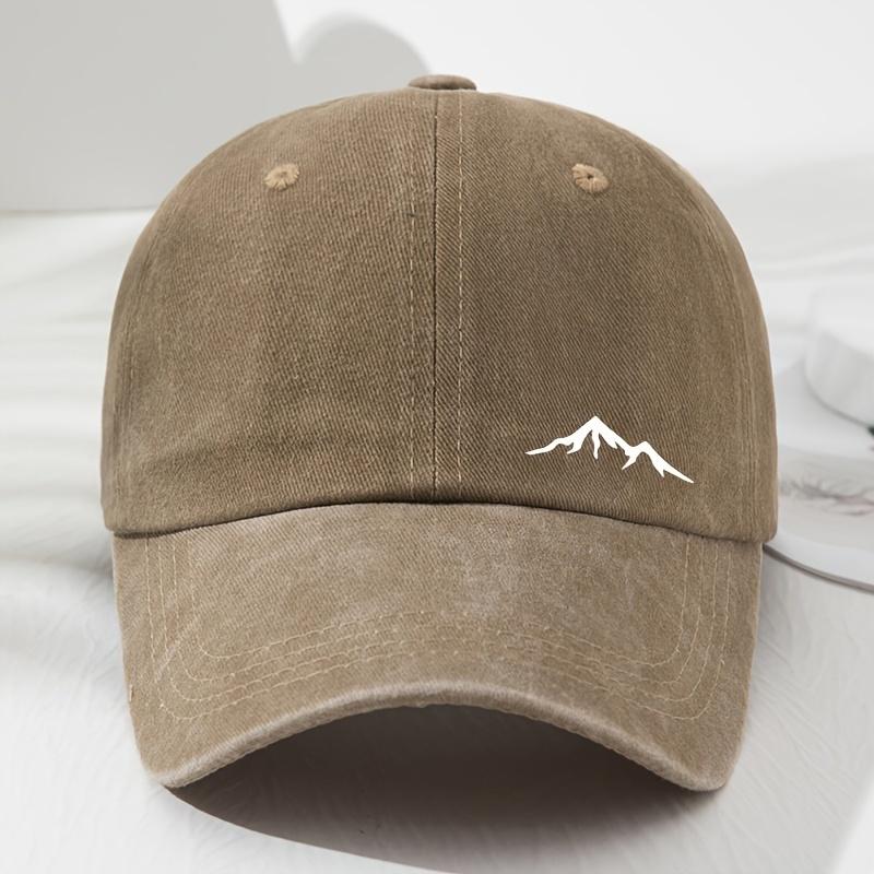 Unisex Fedora klobouk s potiskem Mountain View, nastavitelný kšilt, Dad Hat, módní klobouk do přírody