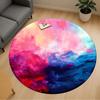 1pc Abstract Watercolor Round Chair Mat Office Area Rug - Non-Slip, Floor Mat for Office, Bedroom, Ideal Home Decor Gift P0105108