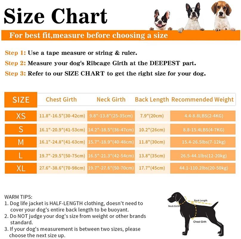 Adjustable Dog Life Jacket with Rescue Handle Sport Safety Rescue Vest Dog Clothes Puppy Float Swimming Suit for All Pet Dogs