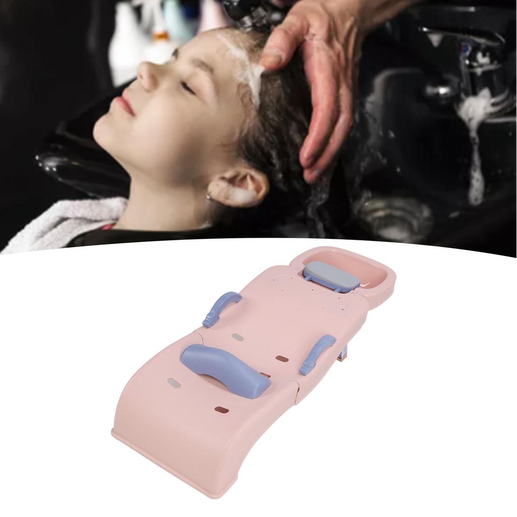 Kids Shampoo Chair Foldable Prevent Slip Toddler Hair Washing Chair with Shampoo Basin for 0 to 10 Years Old Child