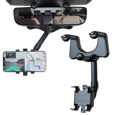 Universal Clip Rotatable And Retractable Car Phone Holder Rearview Mirror Driving Recorder Bracket GPS Mobile Phone Support