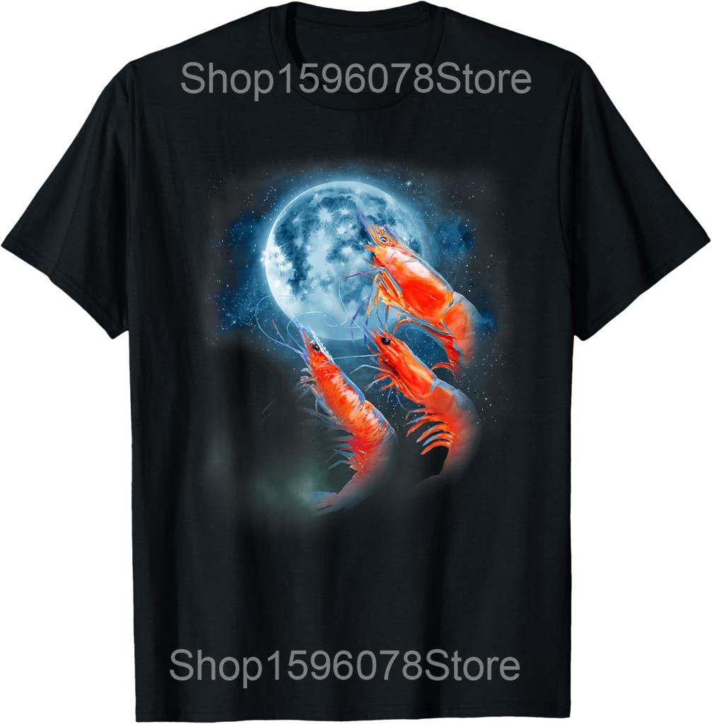 Shrim Is Calling Meme Funny Shrimp Fish Fih T Shirts Men Cotton Humor Christmas Adventure Short Sleeve Unisex Loose Clothing