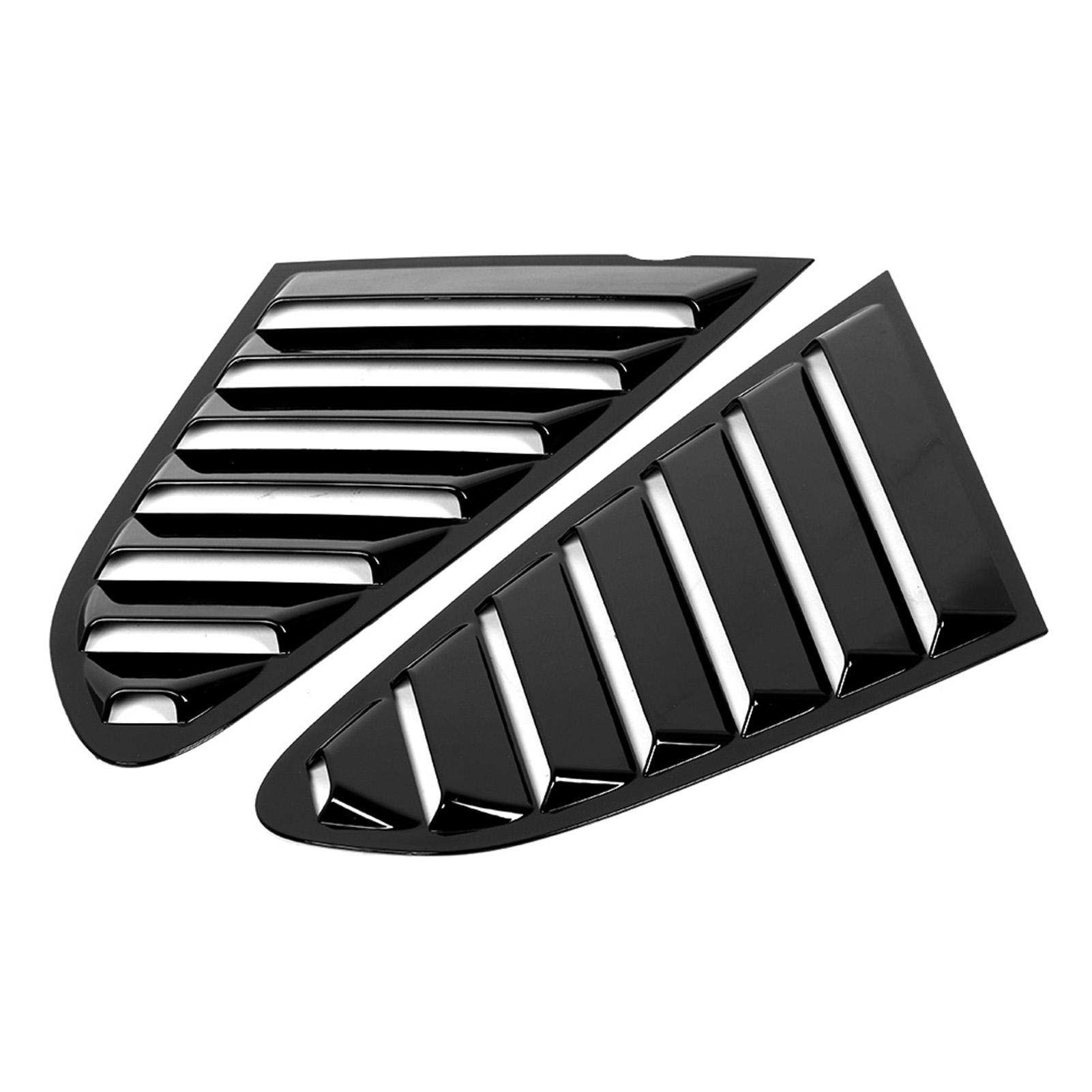 Window Louver Bright Black ABS Side Window Scoop Cover Trim for A5 2008 2016