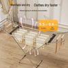 Stainless Steel Folding Clothes Rack for Indoor/Outdoor Use - Ideal for Home, Bedroom, Balcony, Living Room, and Quilt Drying