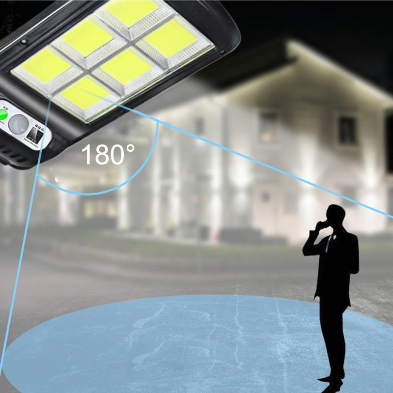 Solar Powered Motion Sensor Light Outdoor Waterproof Courtyard Light Security Light with Remote