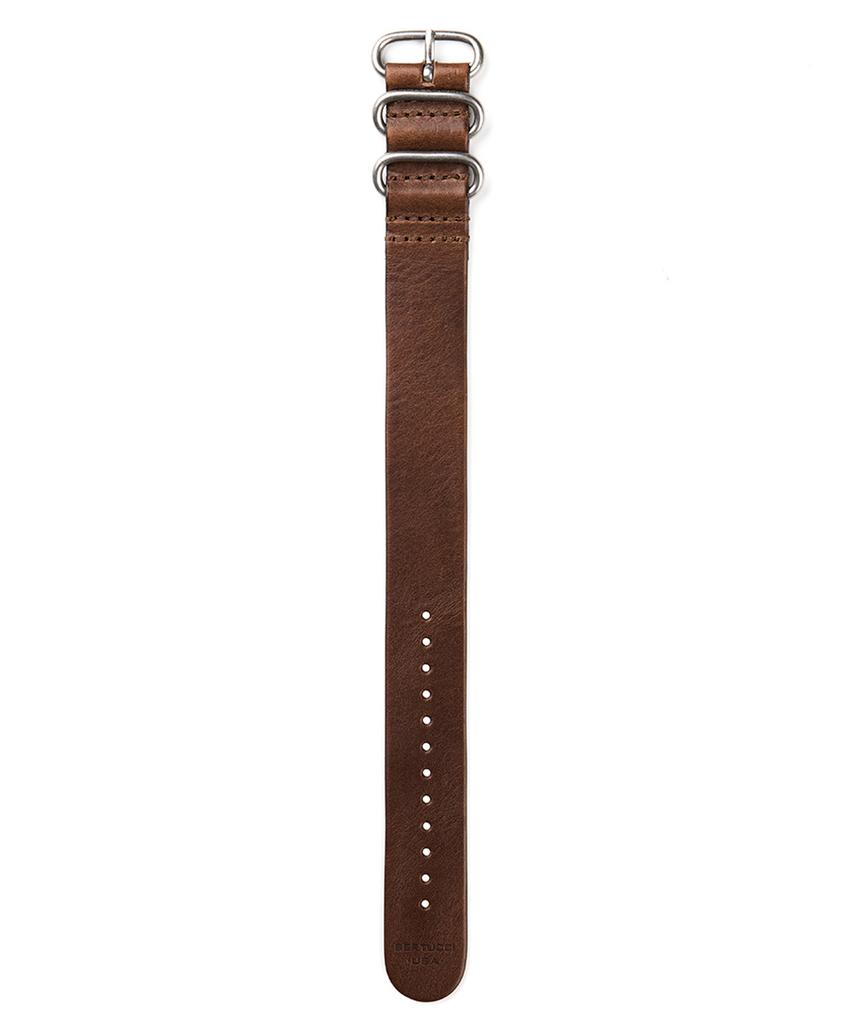 Beleutuchi Artisan Italian Leather Nato Strap 22Mm Tuscan Brown
