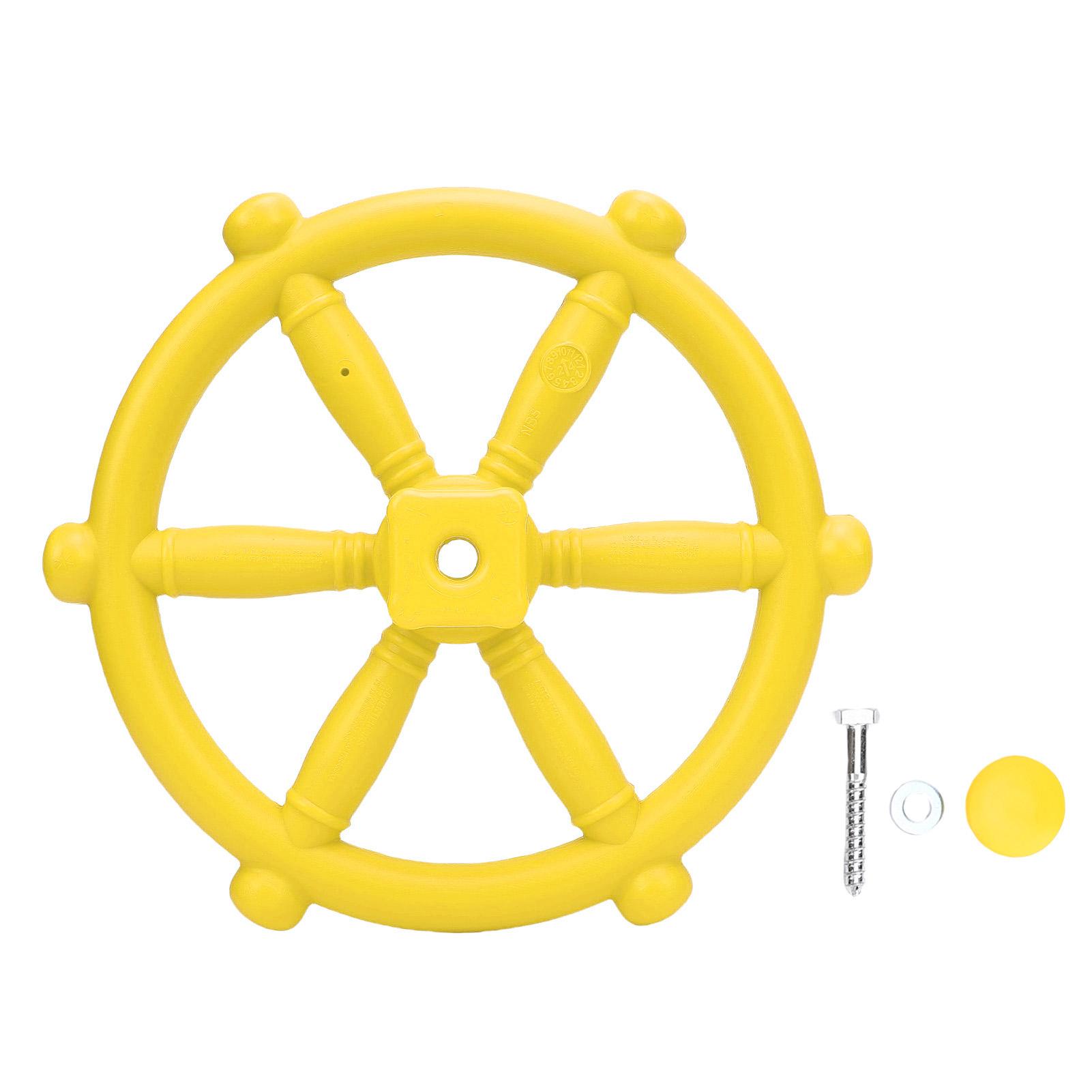 

Игрушечный штурвал пиратского корабля, рулевое колесо для домика на дереве, уличного игрового домика, игрового комплекса на заднем дворе, качелей для игры Yellow