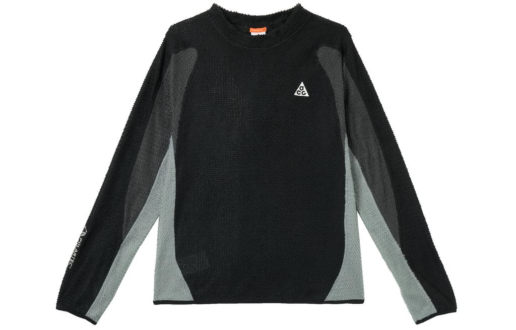 Nike ACG T Shirts Unisex Black/Charcoal Gray/Cool Gray/Peak White Crew Neck Moderate IH1446-010