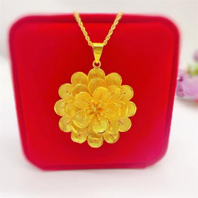 Collier Or Multi-Couches Fleur Ins ! Or 24K AU999 Nouveau Style Femme, Design Empilable Creux Pétale, Tendance Unique Superposé