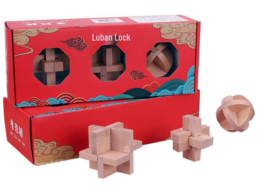 

Деревянный набор головоломок Любань: Подарочная коробка-пазл «Национальный тренд», 6 элементов