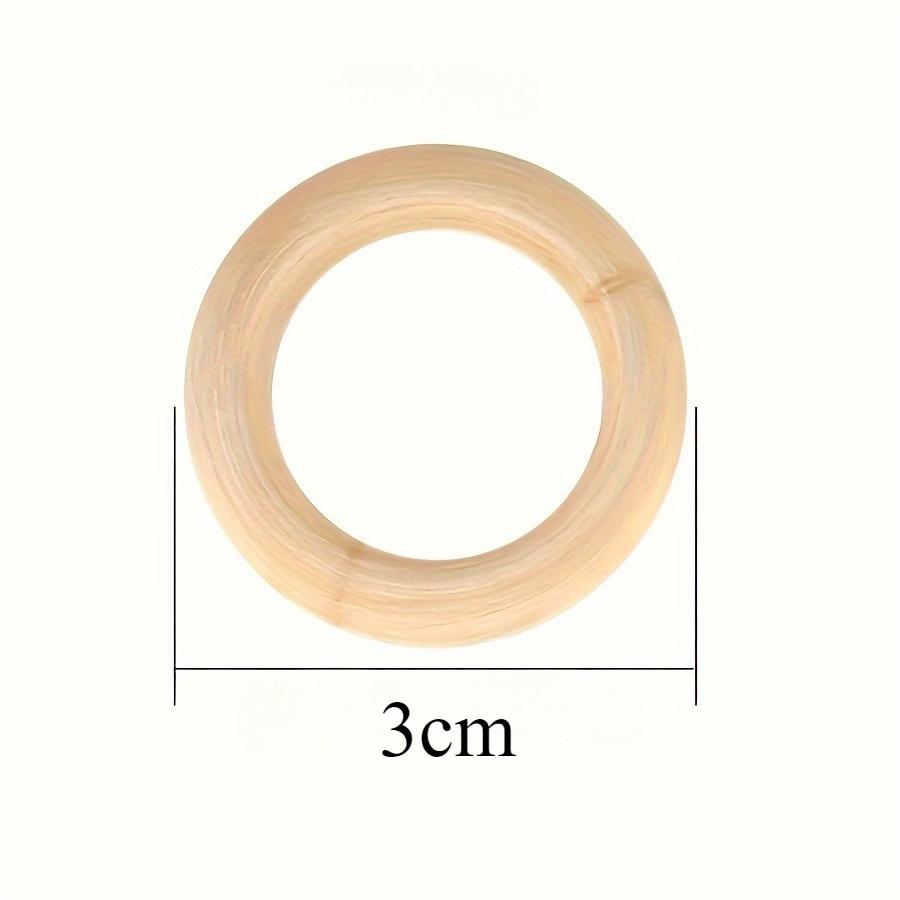 20pcs of 3Cm Natural Wooden Rings, Suitable for Additions, Clasps, Curtain Rings, And Other Decorative Items