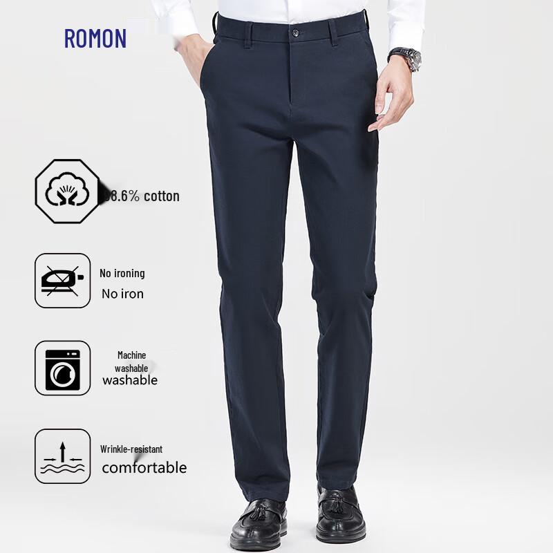 

Luomeng Men s Relaxed Fit Straight-Leg Stretch Casual Pants 38