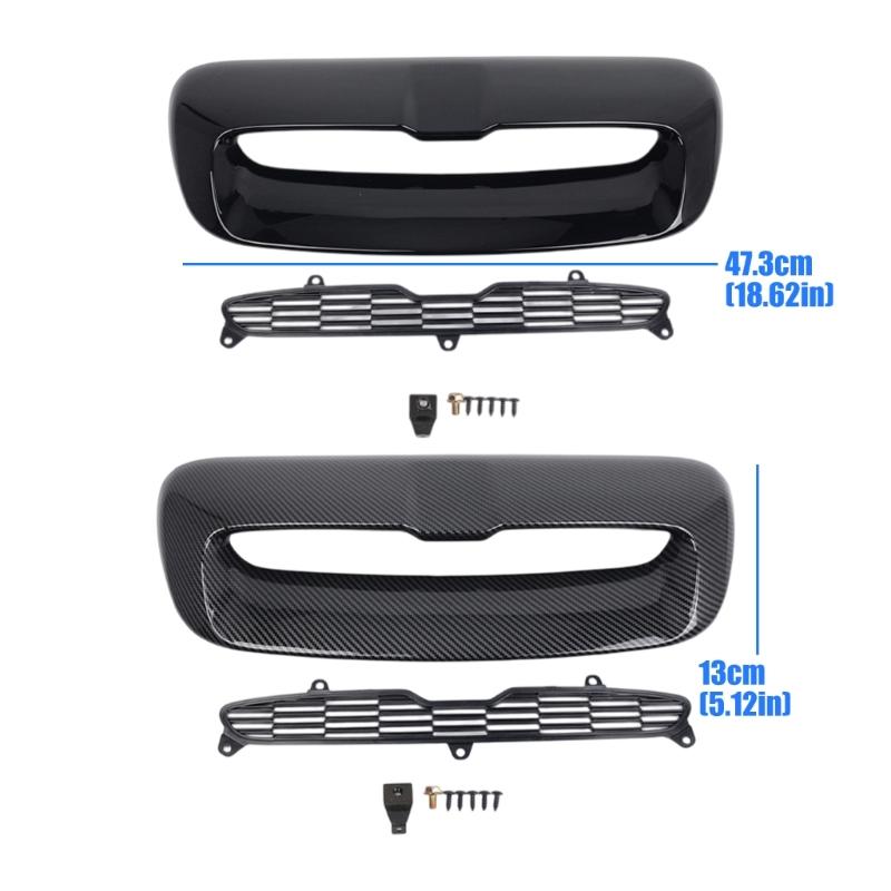 Motorkap Scoops Ventilatierooster voor R55 R56 R57 R58 R59, Auto Voorste Motorkap Ventilatierooster Luchtstroom Inlaat met Bevestigingsmateriaal