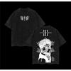 Akaza X Koyuki Demon Slayer Infinity Castle Arc Washed T-Shirt Men Women Cotton Oversized Tee Streetwear Female Male Clothing Comfortable Top Tees