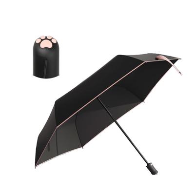 Honsheng Paw Folding UV Light Automatic Opening and Parasol and Rain Umbrella for Folding For Children and Elementary School UV For Sunny and Rainy