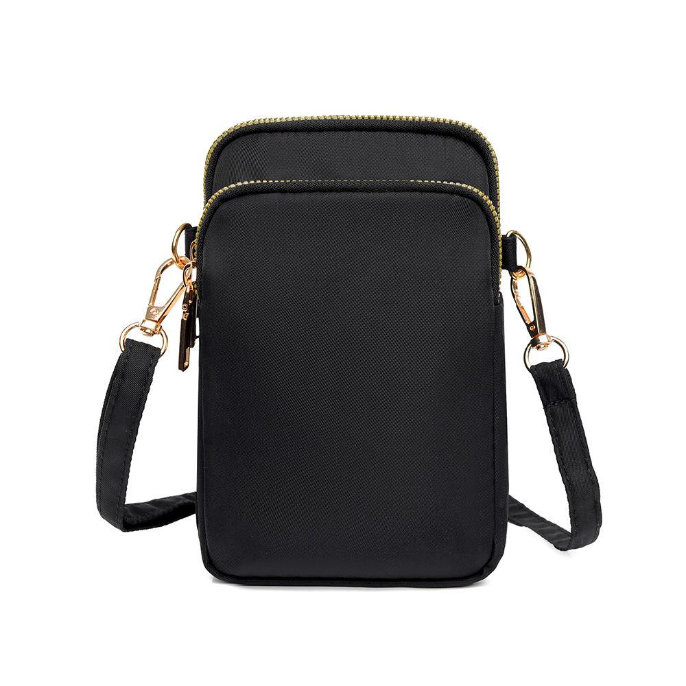 Bolsa para Celular Bolsa Transversal Feminina Mini Bolsa de Lona Versátil Estilo Vertical Ombro Único Porta-Chaves Porta-Moedas
