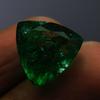 Green Emerald CERTIFIED 7 Ct Trillion Cut Natural Loose Gemstone Ring Size