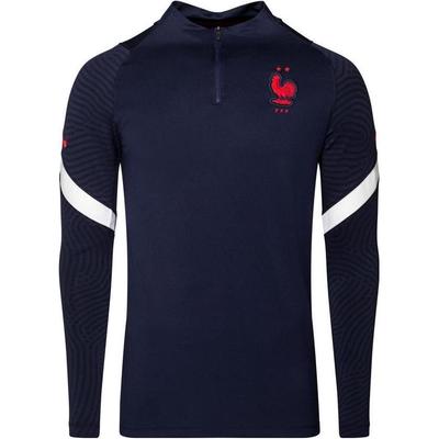 Nike FFF Allenamento Strike Manica Lunga Pullover Girocollo Maglia da Calcio Uomo Top Blu Navy CD2194-400