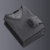 Men Thermal Shirt Fall Winter Base Layer Shirt Fleece Lined V-Neck Pullover