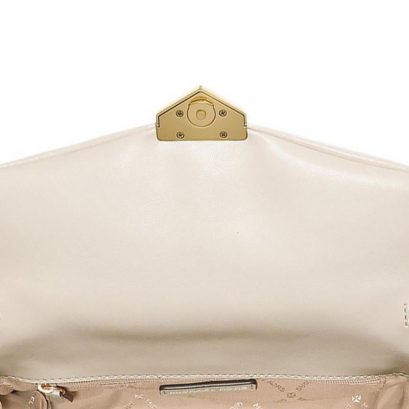 MICHAEL KORS Soho Logo Convertible Crossbody Bag PU Tote Small Women's White