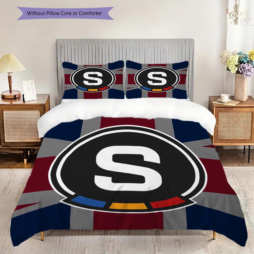 

AC Sparta Praha Pattern Bedding Quilt Set Quilt Cover Pillowcase Home Decoration Birthday Gift (1 * duvet cover + 2 * pillowcase, without core) 140x200cm
