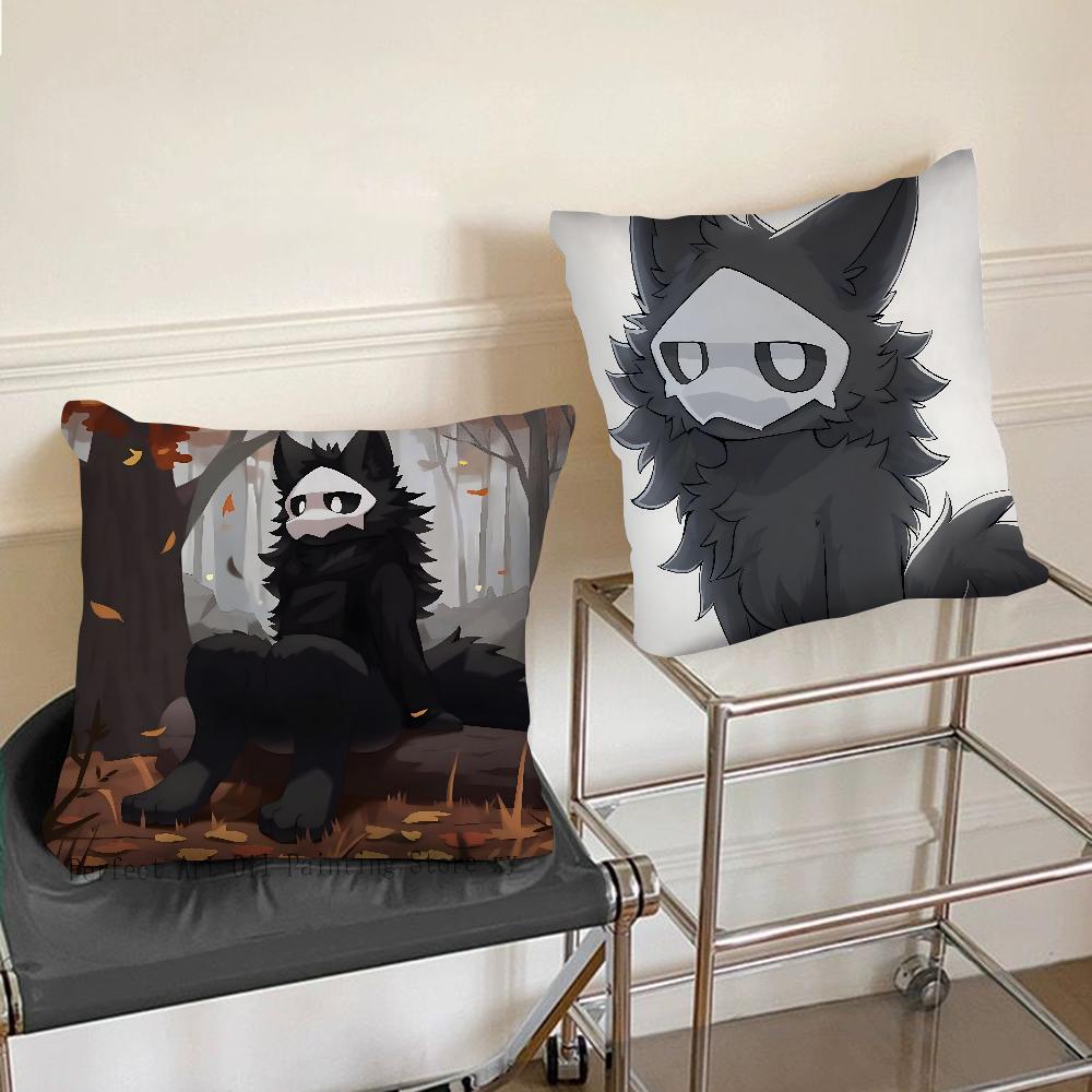 C-Changed Furry Game Pillow Case Square Pillow Bedroom Sofa Leisure Comfort Cushion Car Living Room Home Decoration