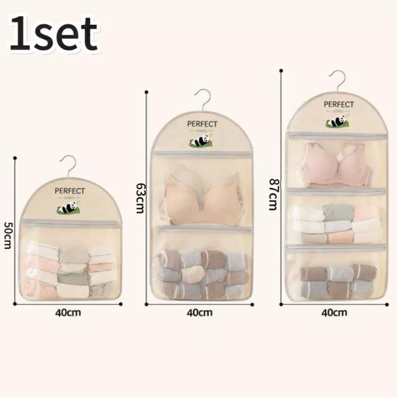 Aufbewahrungsnetz mit großer Kapazität, Schlafsaalschrank, Hängebeutel für Socken und Unterwäsche, Mehrschichtige atmungsaktive Netztasche, Tür-Aufbewahrungstaschen