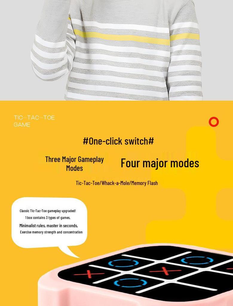 Hot Sale: All-in-One Electronic Tic-Tac-Toe Board Game - Fun, Educational Toy and Gift for Children's Day