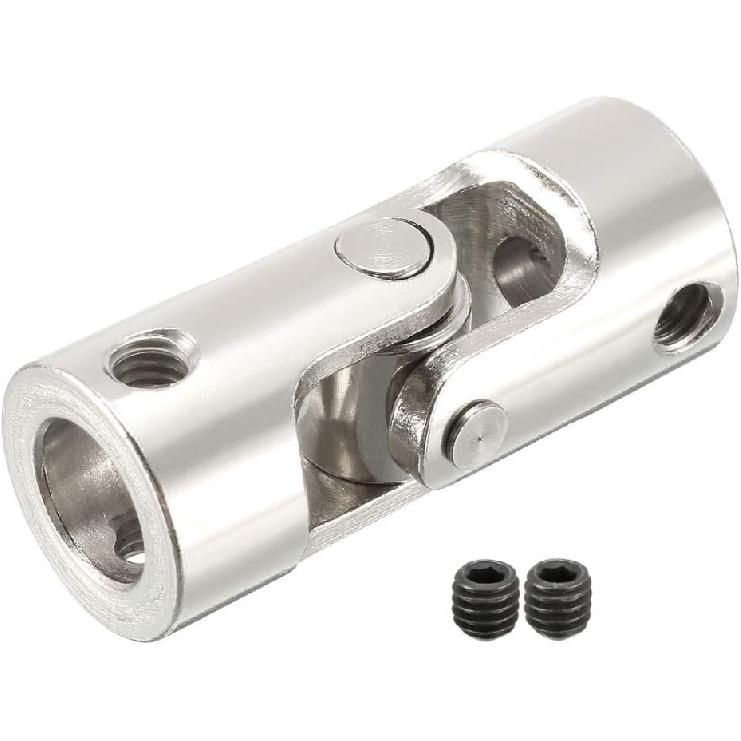 Coupler 5-10mm Rotatable Universal Joint Steering Gear Stainless Steel Coupler Shaft Coupling (Inner Diameter : 8mm to 8mm)