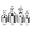 4Pcs Drive Size Reducing Socket Adapters, 1/4" 3/8" 1/2" Ratchet Wrench Converter Connecting Bar Kit