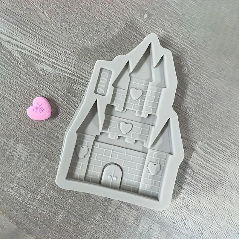 1ks-Hradní čokoládová forma - Kreslená budova Forma na cukroví pro DIY zdobení dortů a pečení - Silikonová forma na výrobu sušenek