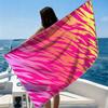 Pink Orange Zebra Beach Towel Ultra-fine Fiber Quick Drying Absorbent Beach Swimming Vacationvacation Essentials Gifts