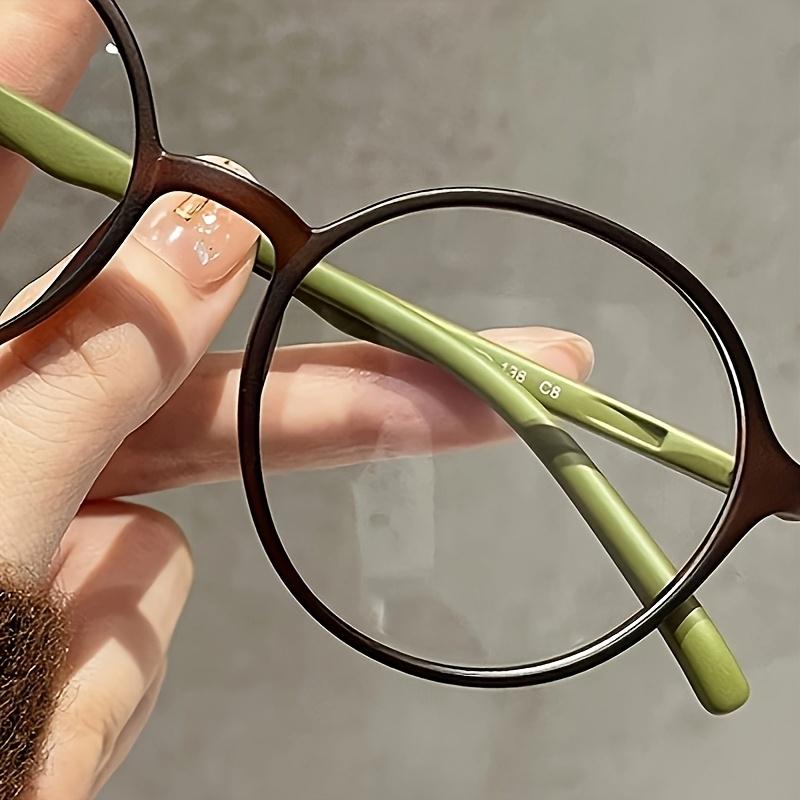 1PC Women's Lightweight and Simple Round-frame Glasses, Fashionable Glasses with Transparent Lenses, Suitable for Daily and Special Occasions
