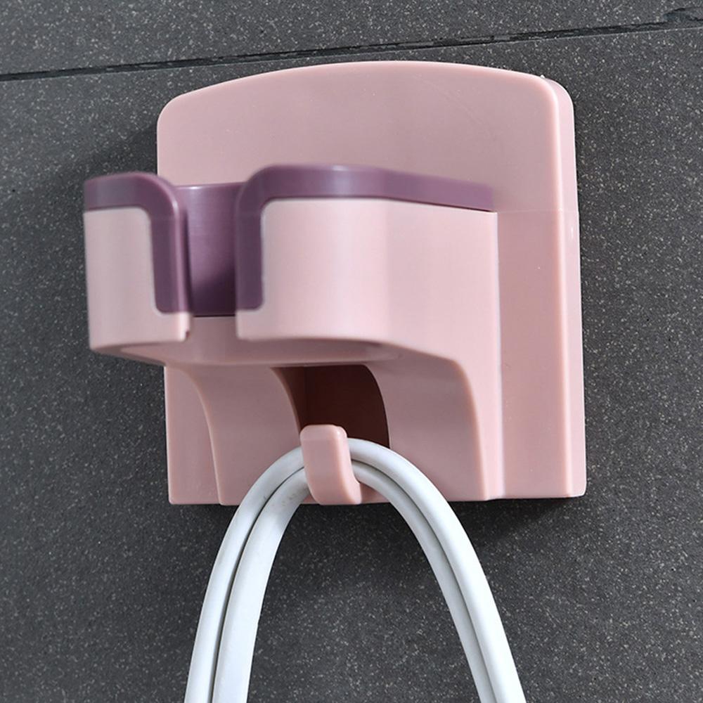 Durable Bathroom Stand Wall Mounted Hairdryer Holder Storage Rack Hanger Wall Shelf