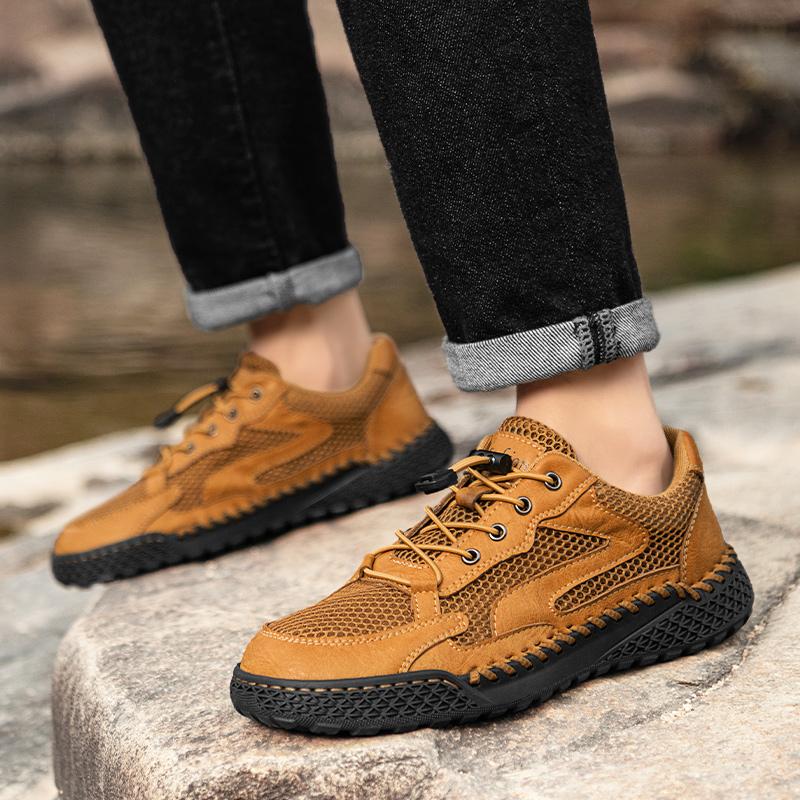 Man Walking Trainers All-match Mesh Sneakers Men Designer Treking Footwear Comfortable Lace Up Casual Shoes Sport Shoes