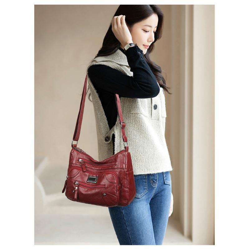 Vintage Shoulder Versatile Large Capacity Casual Diagonal Bag