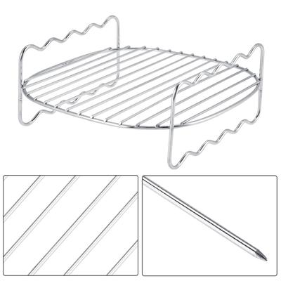 Fryer Rack Accessories, Replacement BBQ Rack Double Layer Rack Skewers Baking Tray for Fryer Accessories
