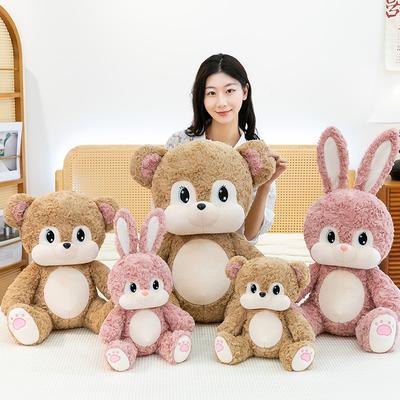 Popular Cute Doll Rabbit Plush Toy Doll Ornament for Girls Valentine's Day Birthday Gift