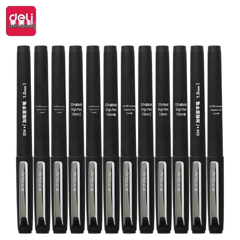 Deli S34 1.0mm Black Gel Pen